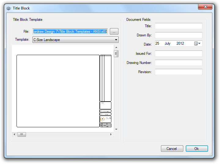 Title Block Dialog