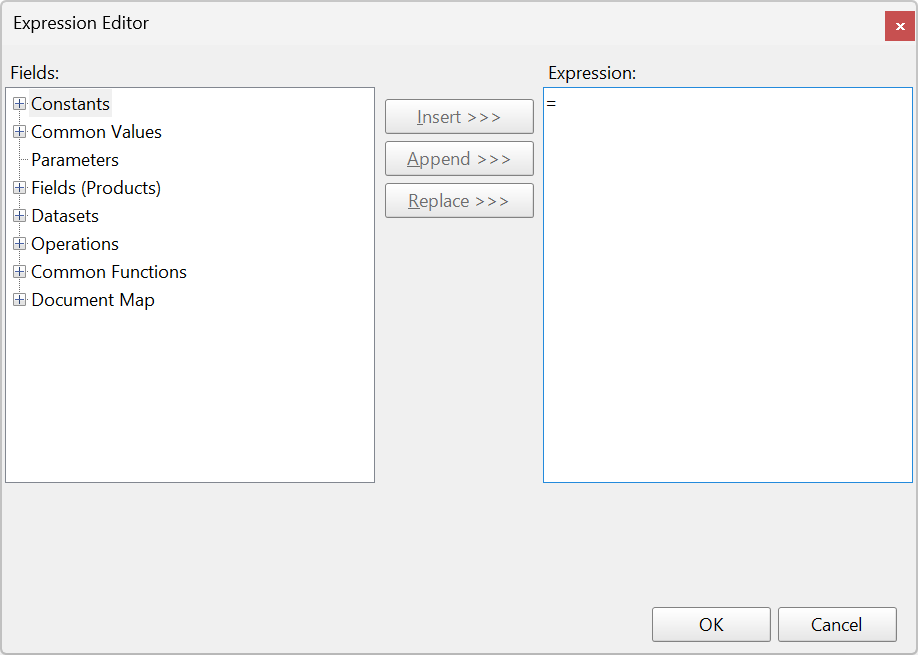 Expression Editor dialog box