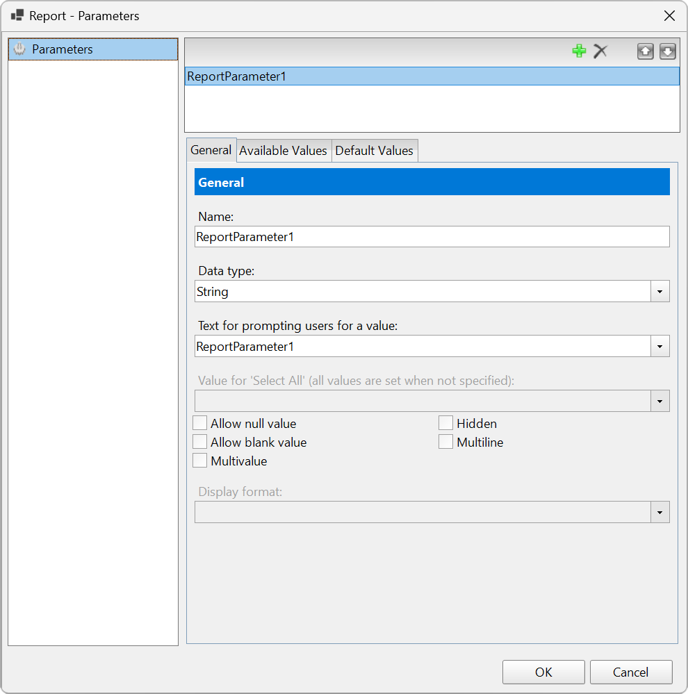 Parameter Properties Dialog