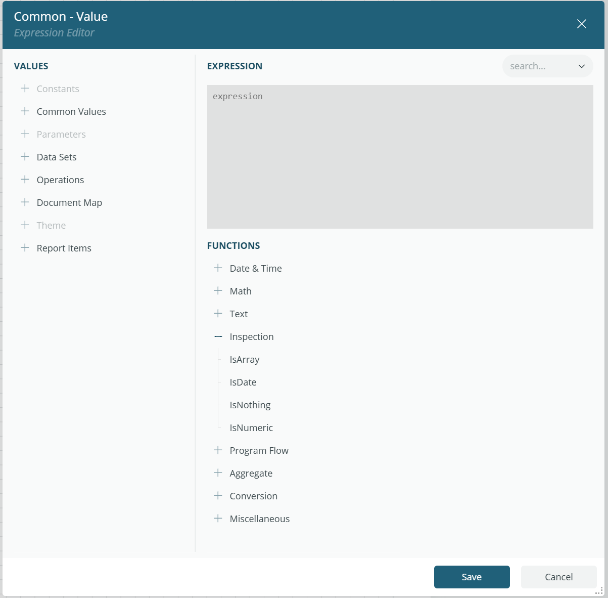 Expression Editor dialog box